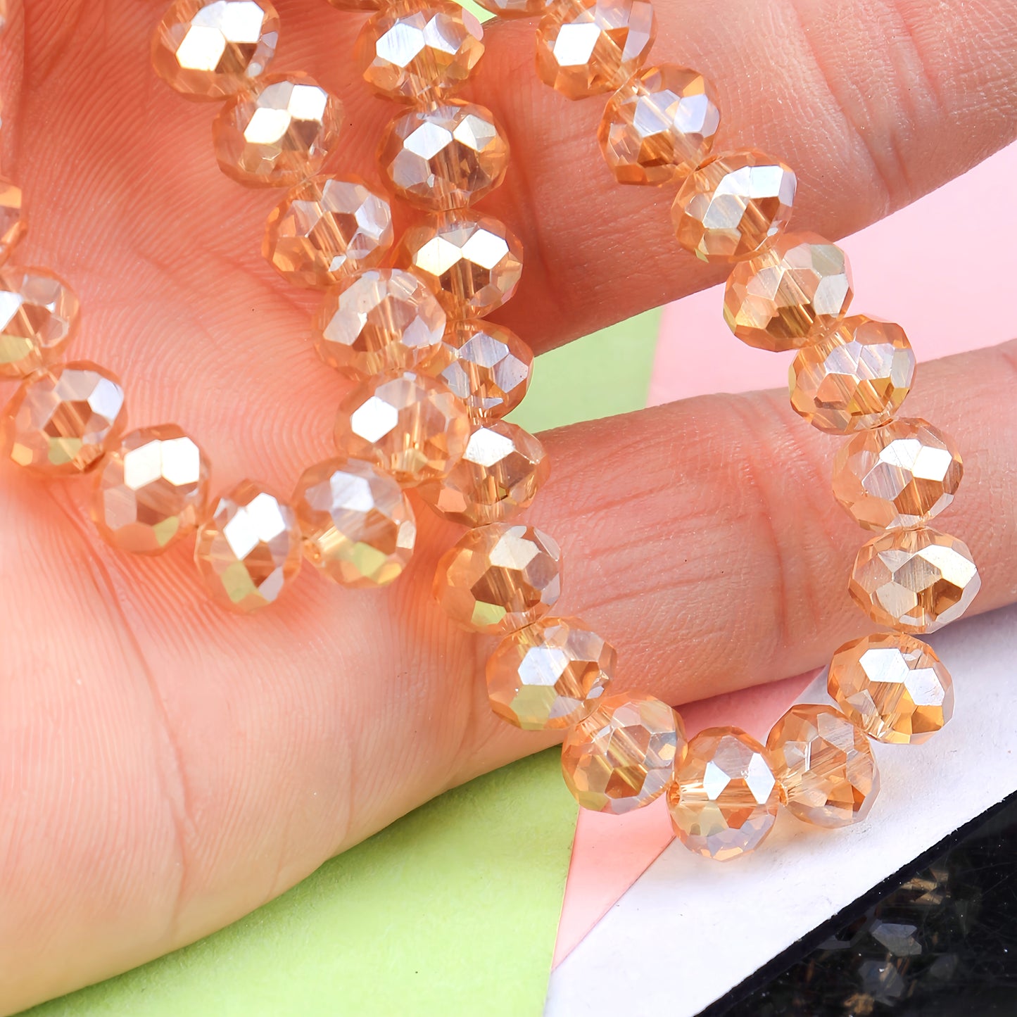 4-8mm crystal flat bead direct sale, wholesale