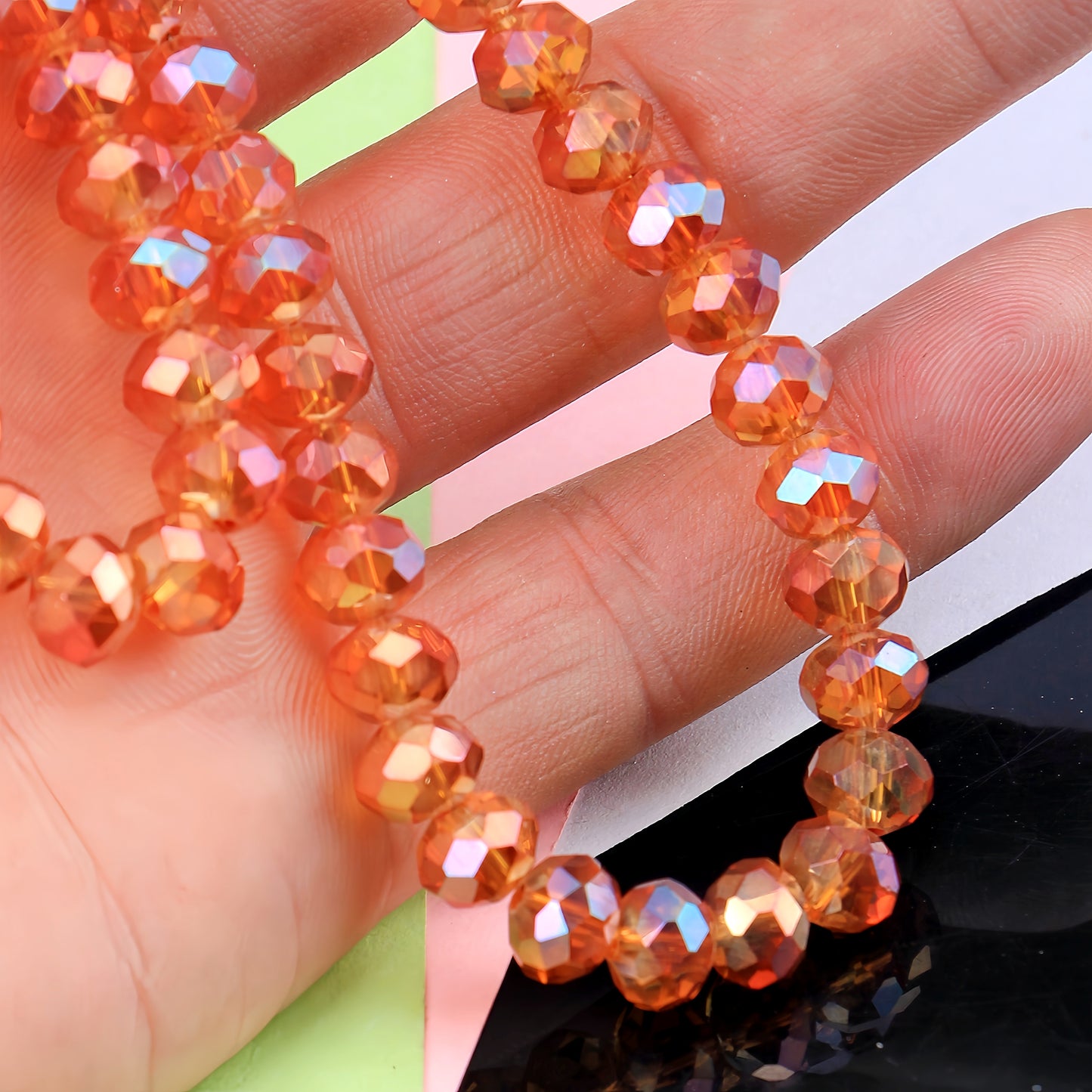 4-8mm crystal flat bead direct sale, wholesale