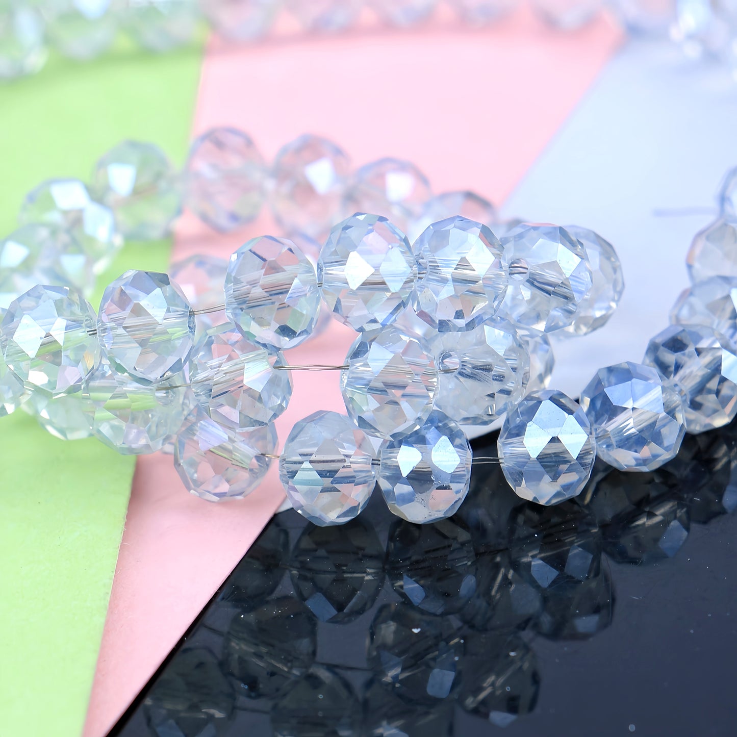 4-8mm crystal flat bead direct sale, wholesale