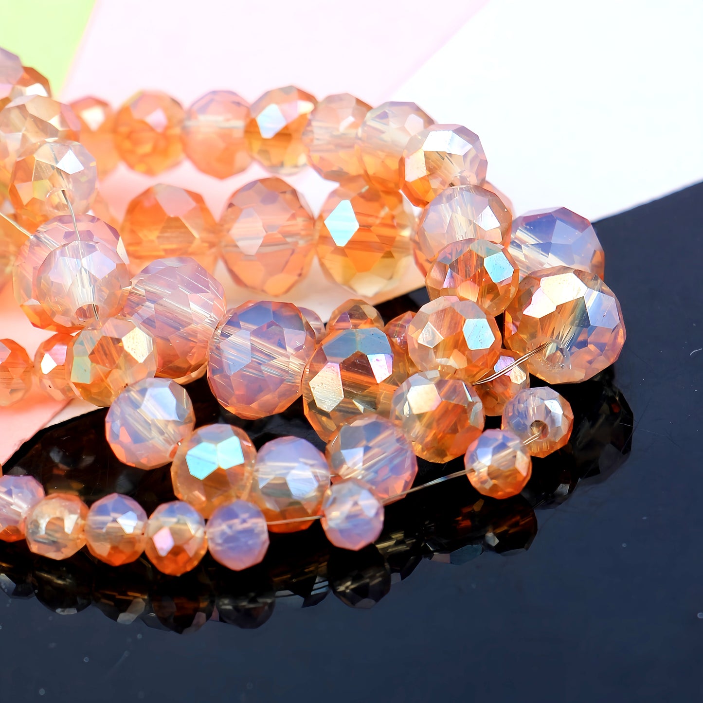 4-8mm crystal flat bead direct sale, wholesale