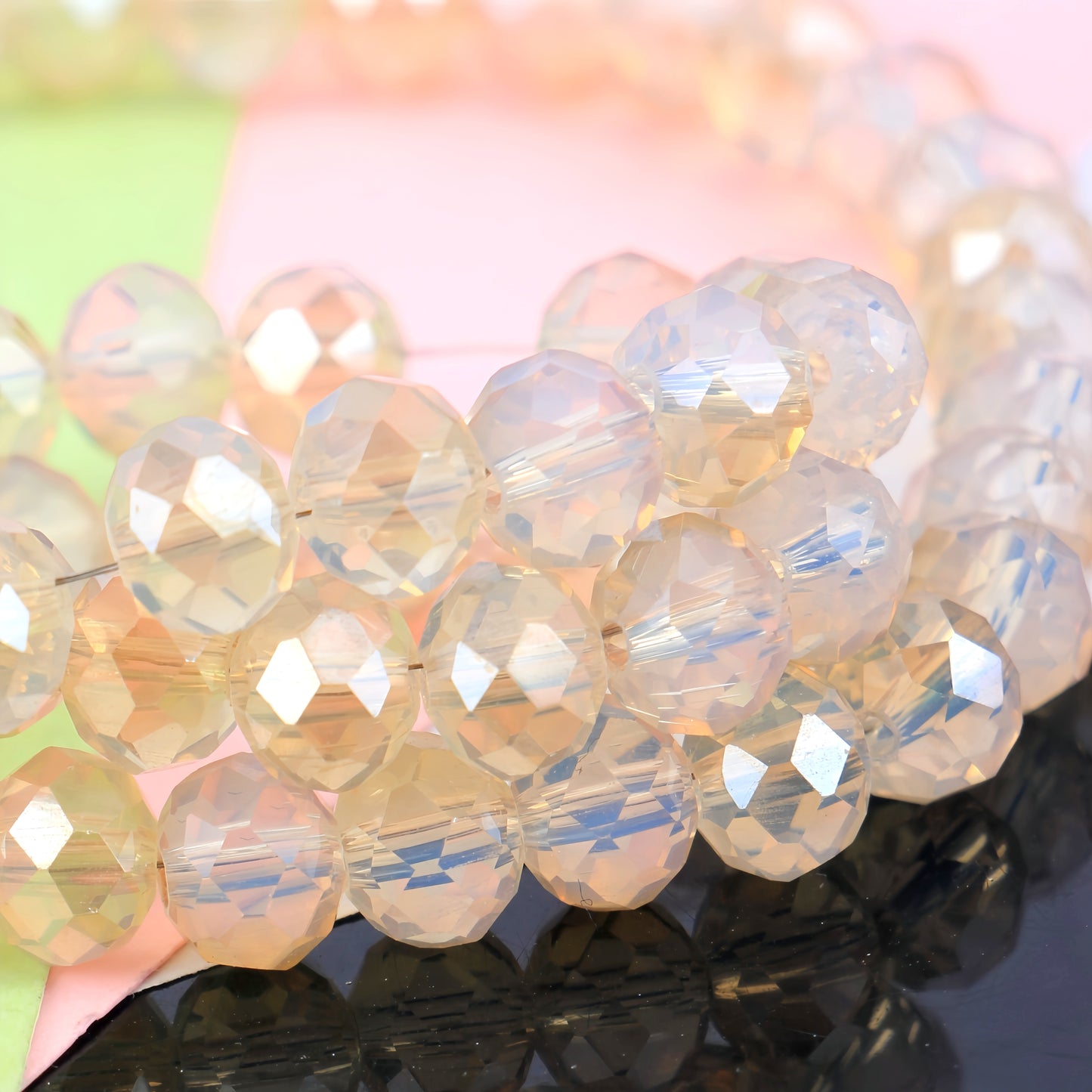 4-8mm crystal flat bead direct sale, wholesale