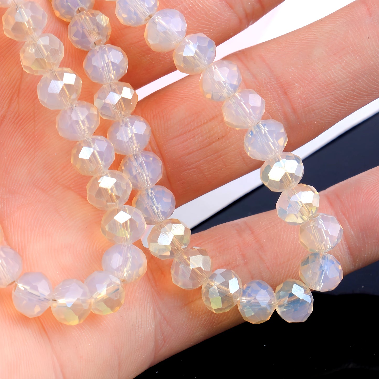 4-8mm crystal flat bead direct sale, wholesale