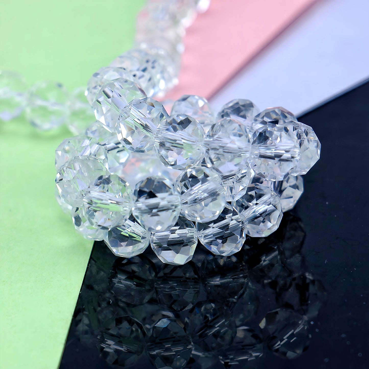 4-8mm crystal flat bead direct sale, wholesale