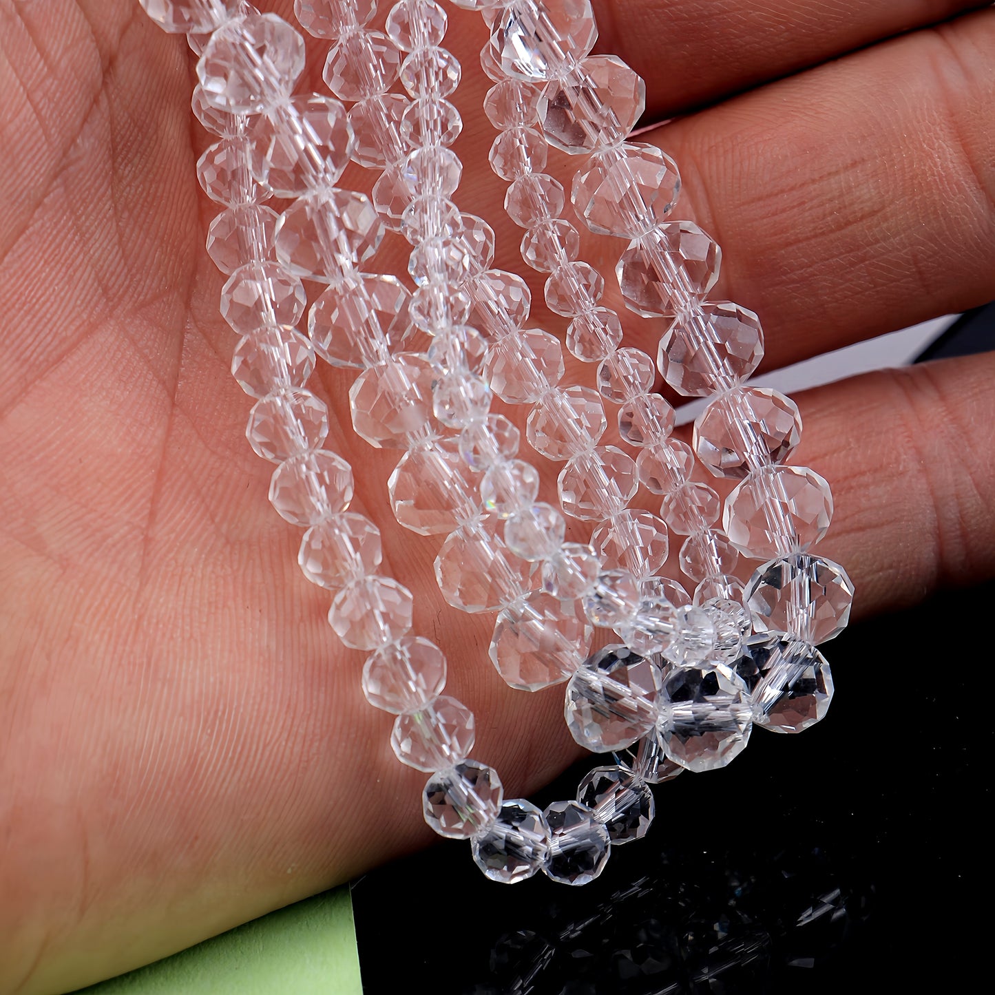 4-8mm crystal flat bead direct sale, wholesale